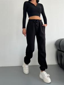 Pantaloni grosi de trening de dama cod T974