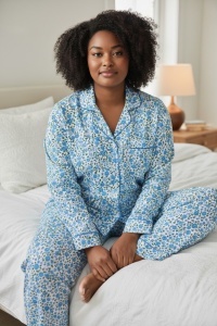 Pijama cu maneca lunga si pantaloni lungi din bumbac pentru dama COD PJ-340