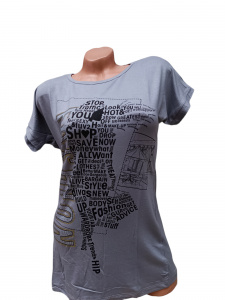 Tricou dama calitativ cu maneca scurta cod x0367 - Img 2
