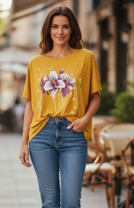 Tricou dama cu maneca scurta, marimi pana la 10xl