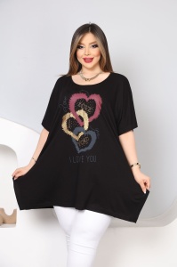 Tricou dama din bumbac marimi mari cod x5964