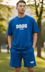 Compleu barbati de vara, tricou cu maneca scurta si pantaloni scurti