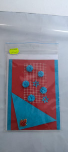 Felicitare cu floare si petale 3D lucrate manual cod k727 - Img 3