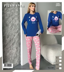Pijama vatuita din bumbac de dama cod x20247