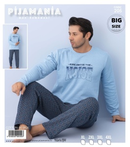 Pijama vatuita din bumbac pentru barbati cod x20363