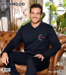 Pijama vatuita din bumbac pentru barbati cod x20373