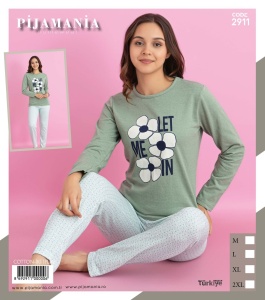 Pijama vatuita din bumbac pentru dama cod x20383