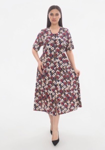 Rochie larga de dama pentru dame cu forme
