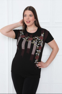 Tricou dama calitativ cu maneca scurta cod x0239 - Img 2