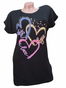 Tricou dama calitativ cu maneca scurta cod x0250 - Img 1