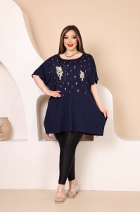 Tricou dama din bumbac marimi mari cod x5965
