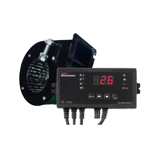 Kit automatizare centrala pe lemne IE24n + ventilator DRV14W