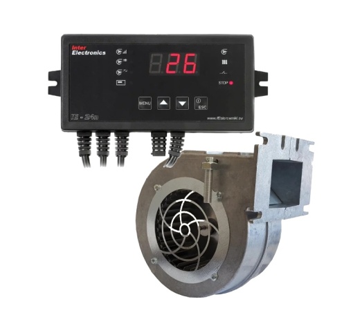 Kit automatizare centrala pe lemne IE24n cu suflanta DRV14, pentru