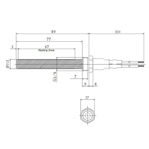Rezistenta aprindere peleti ceramica, 300W, cu filet 3/8 ABC Combo, Blist, Bosch, Radijator - Img 2