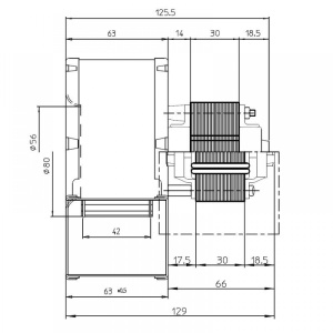 Dimensiuni ventilator de insuflare Fergas CFO cod 204851