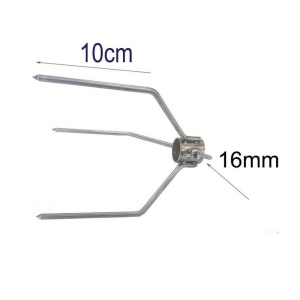 Furca pentru gratar cu 3 spite - fixare carne rotisor - Ø 16 mm - Img 2