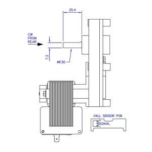Motoreductor arzator MELLOR FB 1285, 25W (3 RPM) - Img 2