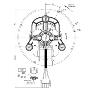 Ventilator exhaustare ECM FIME S compatibil cu Fornello, Marelli Systems, Burnit, Alfa Plam, Moretti Design, Anselmo Cola, Ferroli, Karmek One, Arce, Clam, Eco Spar - Img 2