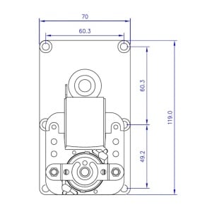 Motoreductor arzator MELLOR FB 1167, 28W (3 RPM) - Img 3