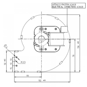 Dimensiuni ventilator de insuflare Fergas CFO cod 204851