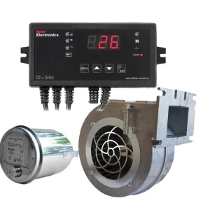 Kit universal automatizare centrala cu regulator de tiraj cos de fum Viadrus U22, FM ECO, Ferroli FSB, Burnit, Candle, Ecowood cu puteri intre 35 si 50 kW