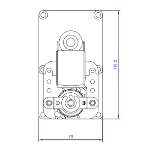 Motoreductor arzator MELLOR FB 1397, 18W (2 RPM) compatibil KEPO 15-20-25 kW - Img 2