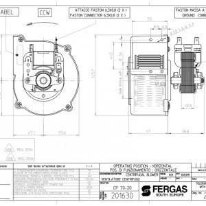 Ventilator CF 70-20 / 28W / 65mc/ora, pentru Nordica Extraflame