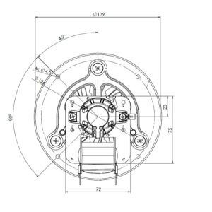 Ventilator exhaustare CAF12Y compatibil cu extraflame - Img 3