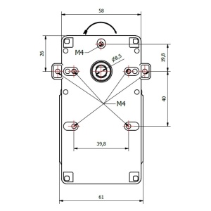 Motor reductor Kenta K9115003, 1,5 RPM, 25 W, - Img 2