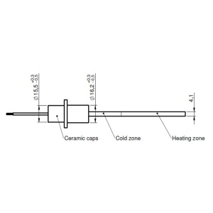 Rezistenta peleti quartz HT74663, 330W cu flansa - Img 2