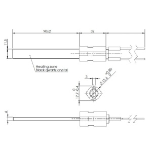 Rezistenta peleti quartz P14, 400W fara filet - Img 2