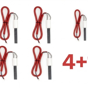 Set 4+1 gratis rezistenta ceramica aprindere peleti 300W, fara filet, cablu siliconat 50 cm