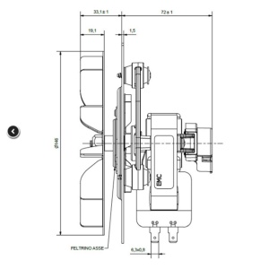 Ventilator exhaustare ECM FIME S compatibil cu Fornello, Marelli Systems, Burnit, Alfa Plam, Moretti Design, Anselmo Cola, Ferroli, Karmek One, Arce, Clam, Eco Spar - Img 3