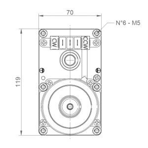 Motor reductor IPC GMF210H801, 1 rpm, 12W - 22W, ax 8,1 mm - Img 3