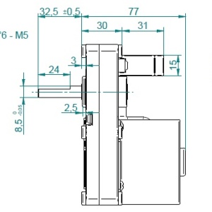 Motor reductor IPC GMF220D801, 2 RPM, 20 W - Img 5