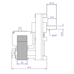 Motoreductor arzator MELLOR FB 1397, 18W (2 RPM) compatibil KEPO 15-20-25 kW - Img 4