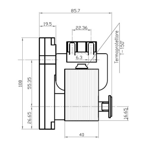 Motor reductor Kenta K9117153, 5 RPM, 40 W COMPATIBIL BIODOM 27 - Img 2