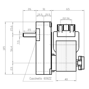 Motor reductor Kenta K9177310, 5 RPM, 47 W, - Img 4