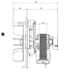 Ventilator exhaustare CAF12Y compatibil cu extraflame - Img 4