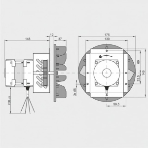 Ventilator exhaustare gaze arse WWK180, 75W, Junkers, Bosch, Buderus, Dakon, Atmos, Megatherm - Img 4