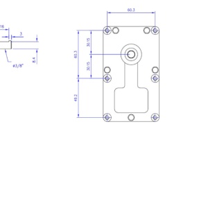 Dimensiuni motoreductor arzator peleti FB1218, 25W (3 rot.min) Pentru centrale KEPO pana 25kw