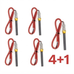 Set 4+1 gratis rezistenta aprindere peleti ceramica, 300W, cu filet 3/8