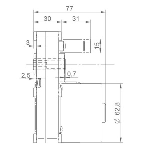 Motor reductor IPC GMF210H801, 1 rpm, 12W - 22W, ax 8,1 mm - Img 4