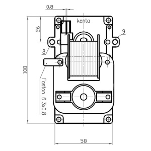 Motor reductor Kenta K9117153, 5 RPM, 40 W COMPATIBIL BIODOM 27 - Img 4