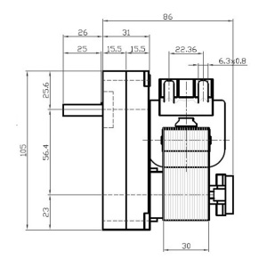 Motor reductor Kenta K9175160, 2,5 RPM, 30 W compatibil LAFAT, Puros - Img 4