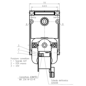 Motor reductor Kenta K9177160, 2 RPM, 47 W, Comptibil cu DIELLE - Img 4