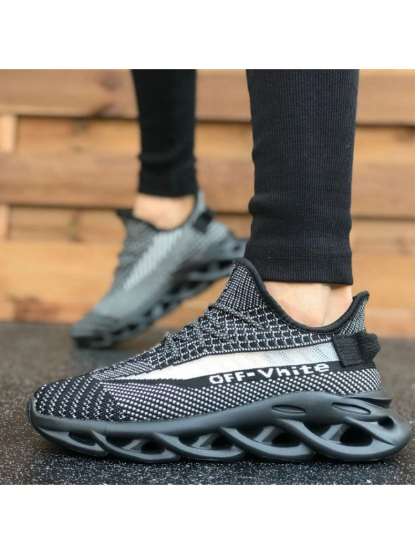 Pantofi sport barbati, negri, comozi, usori, cu siret, ideali pentru alergat