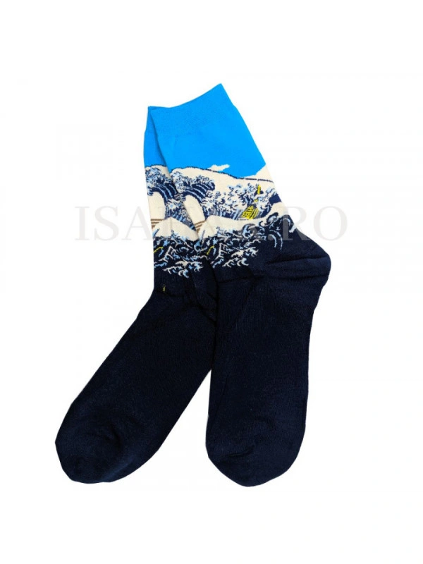 Sosete din bumbac premium, model val , calitate superioara, ISAHAR