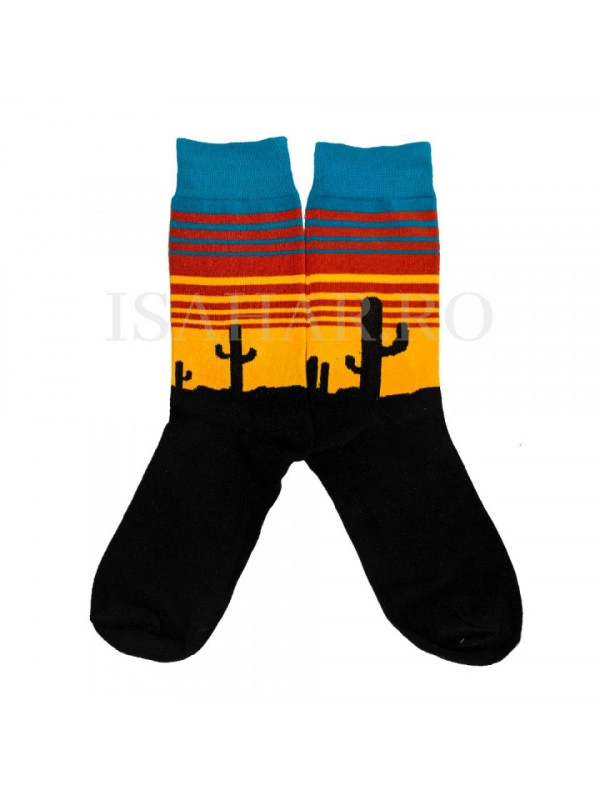 Sosete din bumbac premium, model cactus, calitate superioara, ISAHAR