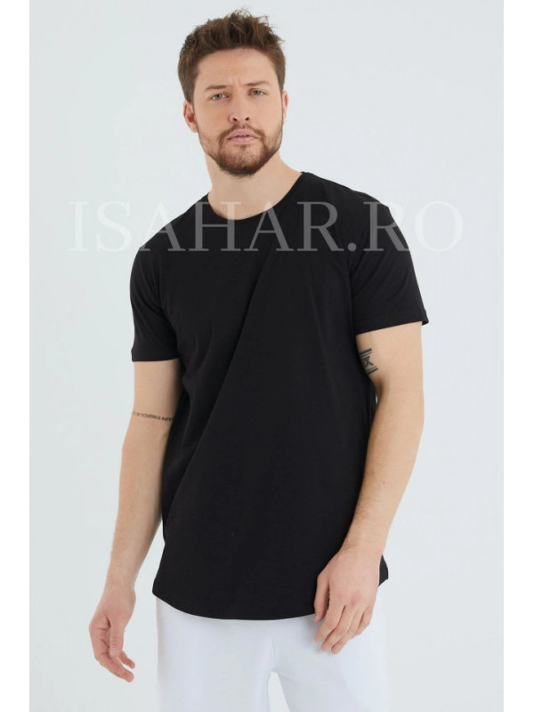 Tricou barbati , negru, material premium, model BREEZY, ISAHAR